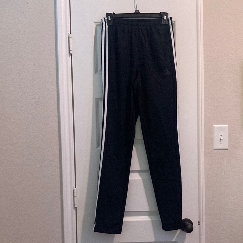 Adidas mens black joggers